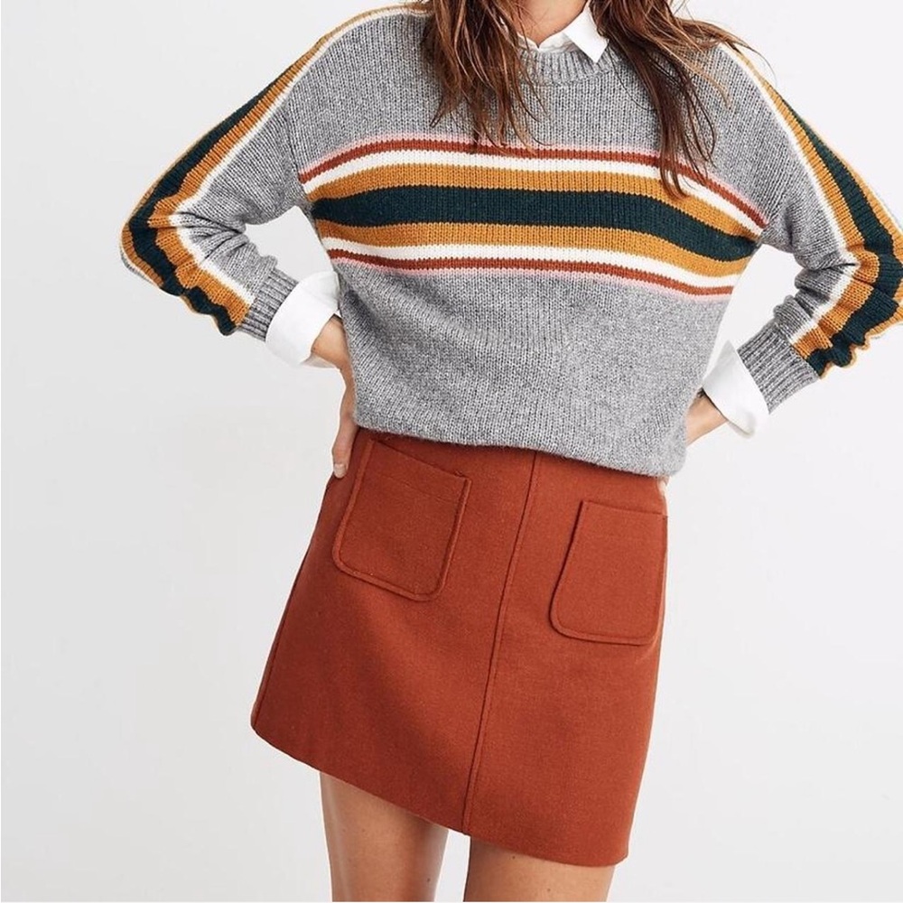 Madewell Museum Patch Pocket Rust Mini Skirt NWT Size 4